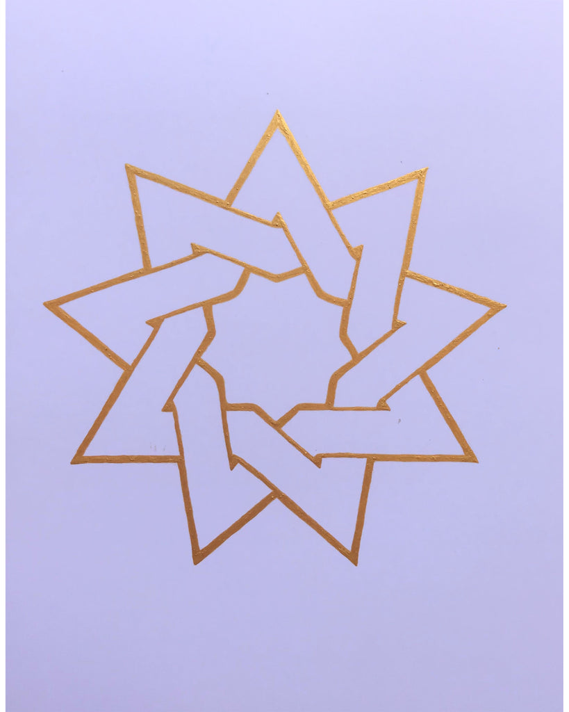 "Nine-Pointed Star" Acrylic