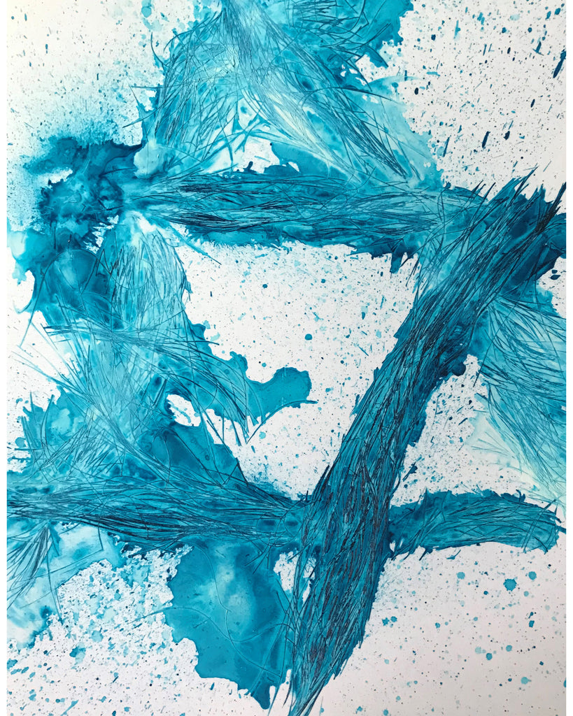 "Star - Blue" Alcohol Ink