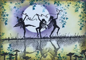 "Celebrate" Archival Ink on Watercolor