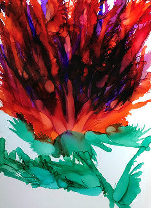 "Wildflower", Alcohol Ink