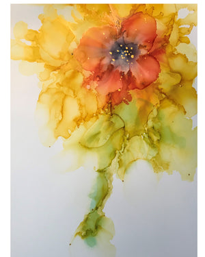 "Red Devon" Alcohol Ink